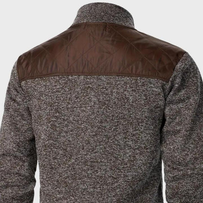 Men’s Quilted Knit Zip-Up Jacket
