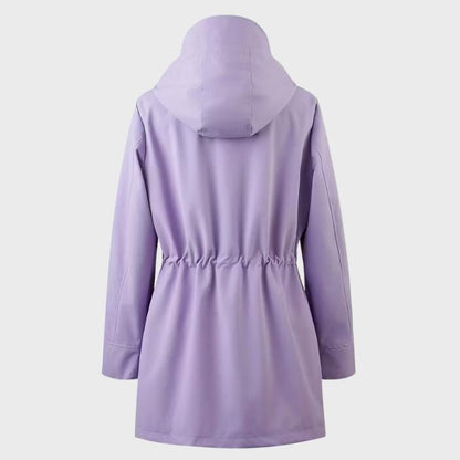 Women’s Hooded Zip-Up Trench Coat