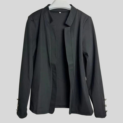 Women's Elegant Open Front Button Blazer