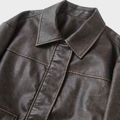 Women’s Classic Faux Leather Jacket