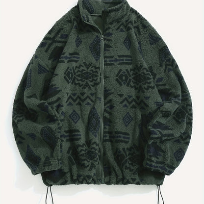 Men’s Retro Knit Zip-Up Jacket