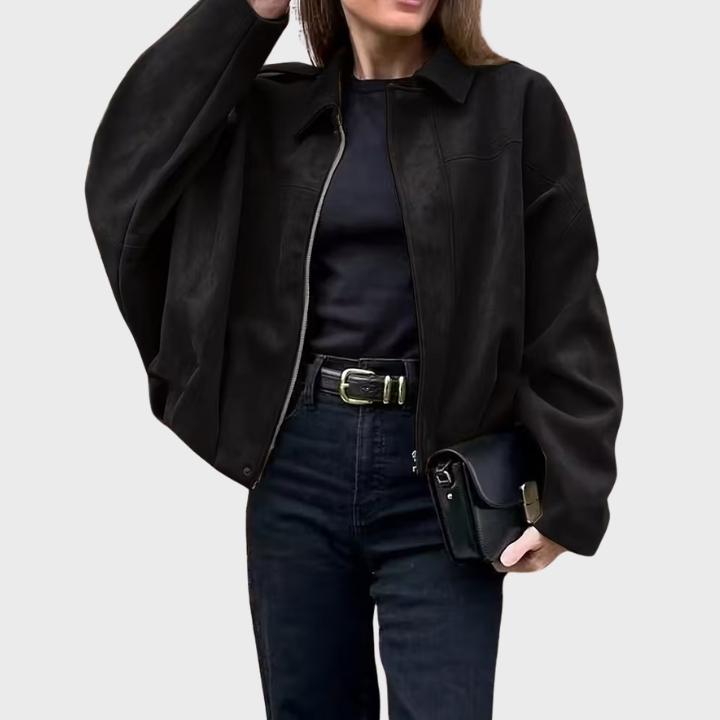 Women's Classic Drop Shoulder Bomber Jacket