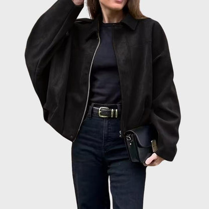 Women's Classic Drop Shoulder Bomber Jacket