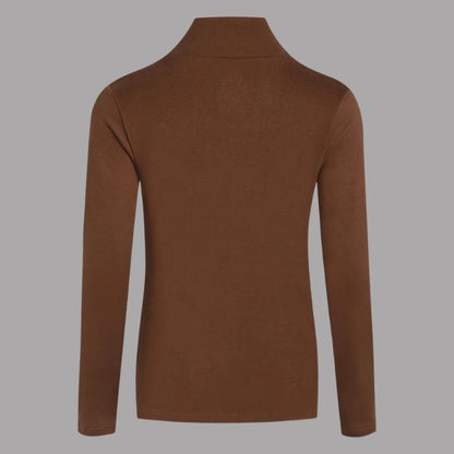 Warm High-Neck Long-Sleeve Knit Top