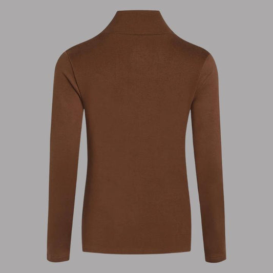 Warm High-Neck Long-Sleeve Knit Top