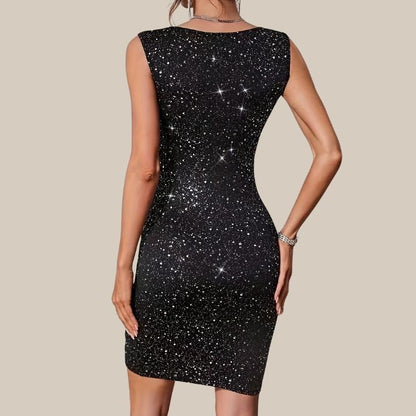 Women's V-Neck Bodycon Cocktail Dress