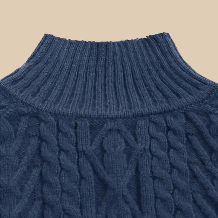 Women's Classic Ribbed High Collar Sweater