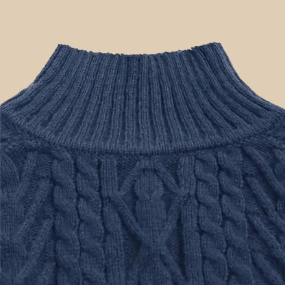 Women's Classic Ribbed High Collar Sweater