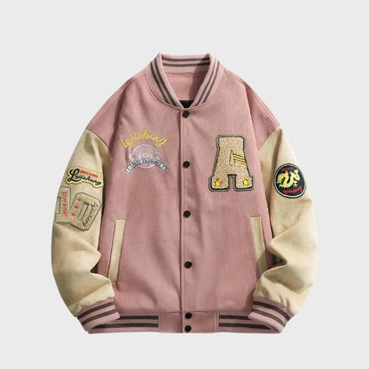 Men’s Trendy Patchwork Baseball Jacket