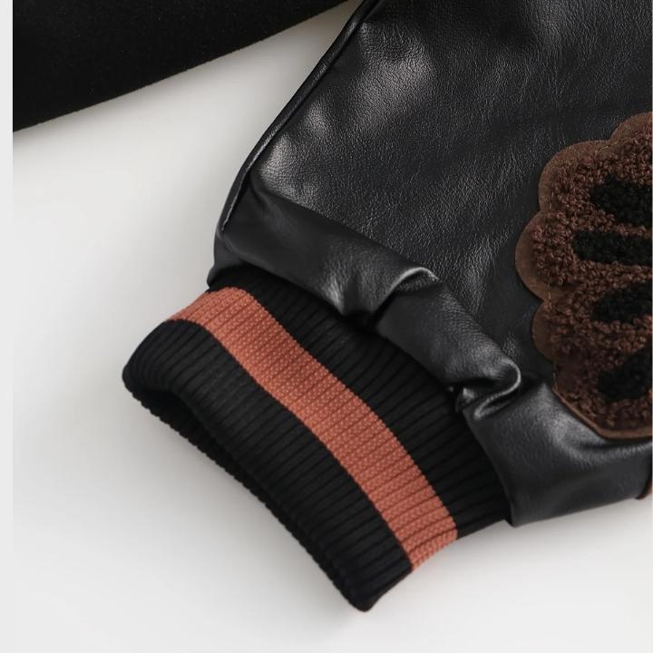 Men’s Geometric Embroidered Baseball Jacket