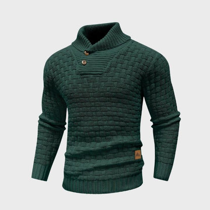 Men’s Waffle Knit Button Sweater