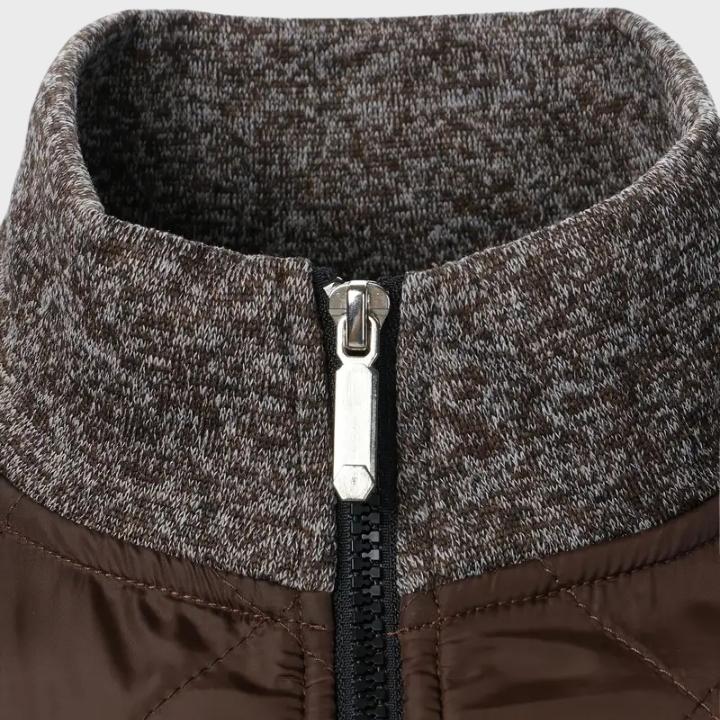 Men’s Quilted Knit Zip-Up Jacket