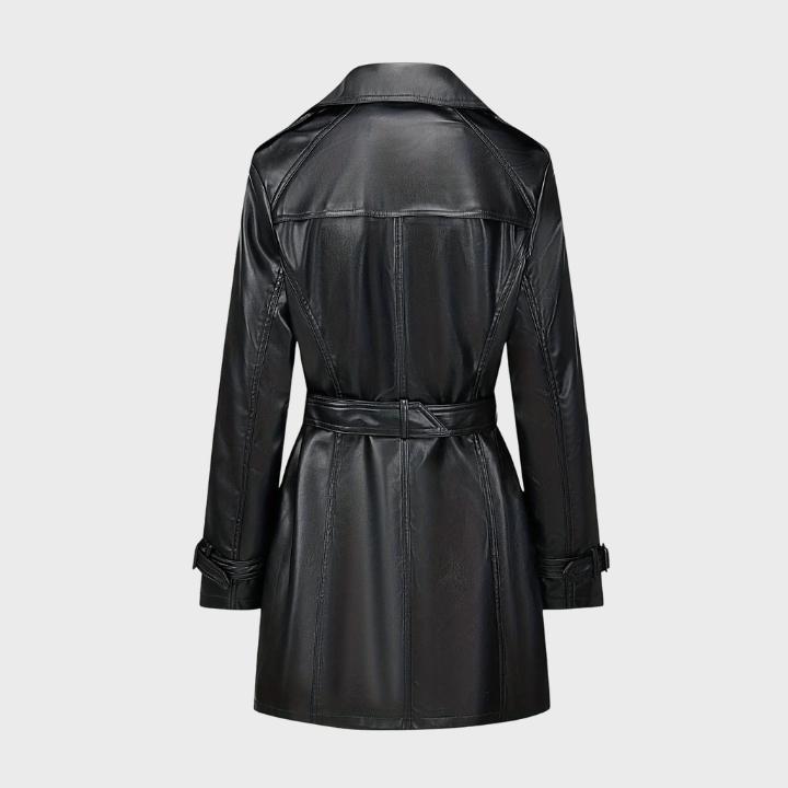 Women's Chic Belted Windbreaker Coat