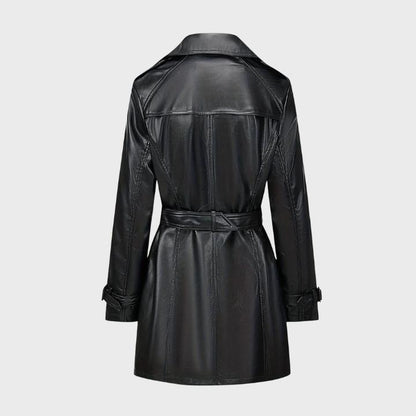 Women's Chic Belted Windbreaker Coat