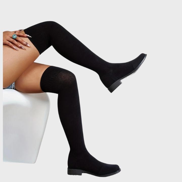 Women's Elegant Knee High Stretch Knit Boots