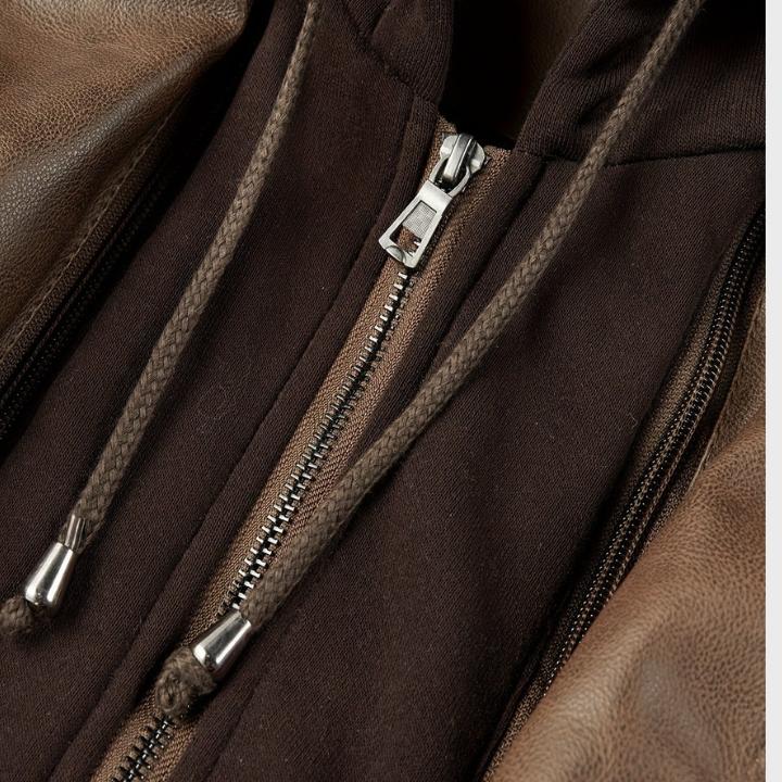 Men’s Hooded Bomber Jacket with Zipper Pockets