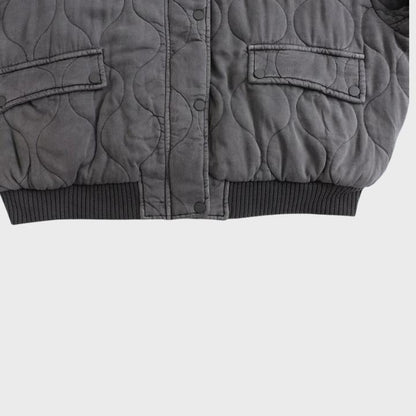 Women's Oversized Quilted Bomber Jacket