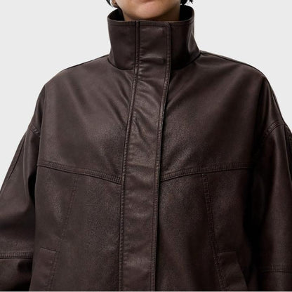 Women’s Retro High Neck Oversized Jacket