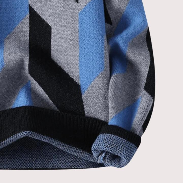 Men’s Geometric Relaxed Fit Sweater