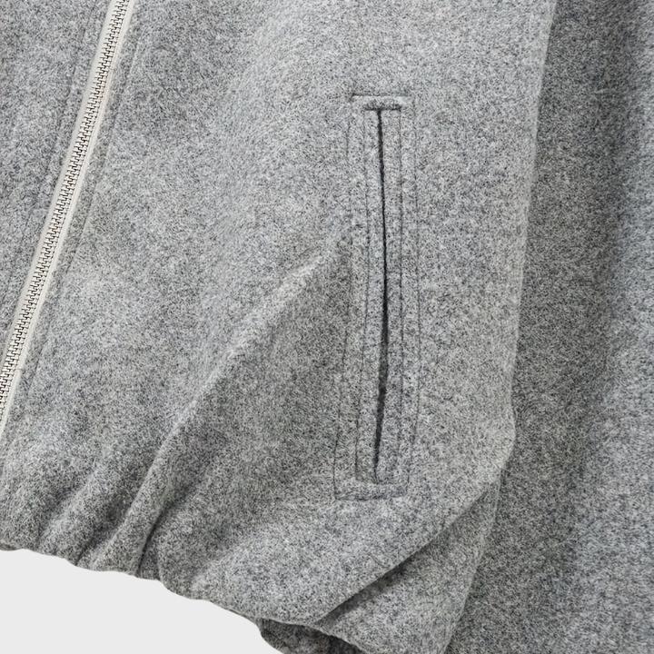 Women’s Soft Grey  Front Zipper Pilot Jacket