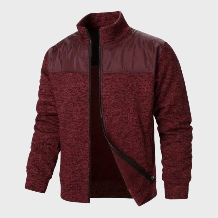 Men’s Quilted Knit Zip-Up Jacket