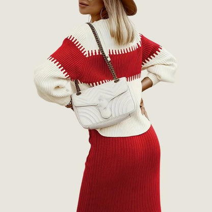 Women’s Split Skirt and Pullover Set