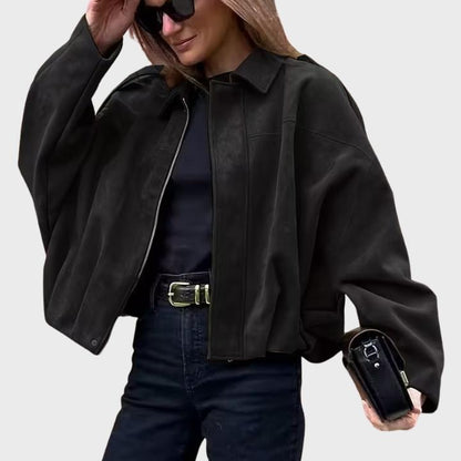 Women's Classic Drop Shoulder Bomber Jacket
