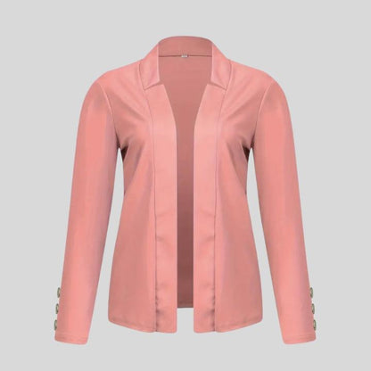 Women's Elegant Open Front Button Blazer