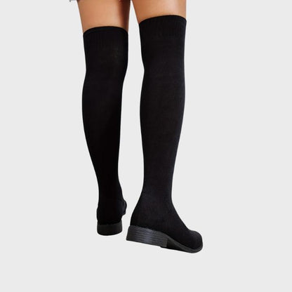 Women's Elegant Knee High Stretch Knit Boots
