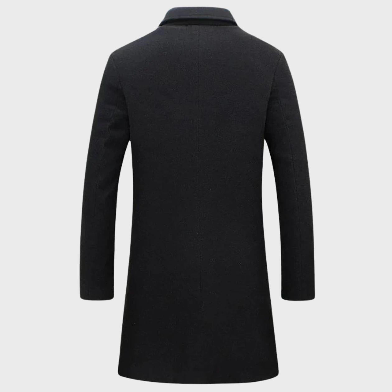 Men’s Formal Slim-Fit Tailored Long Coat