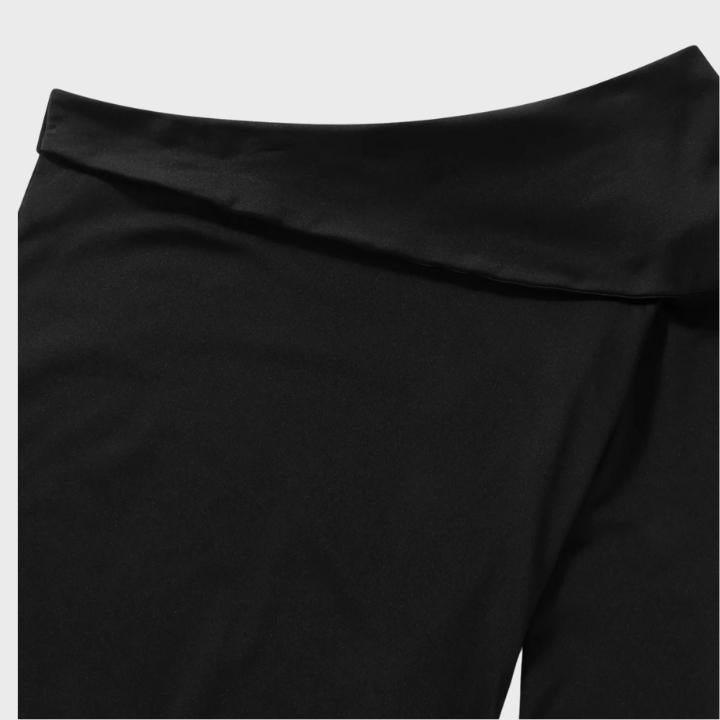 Women's Black One-Shoulder Mini Dress