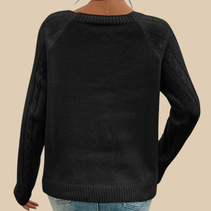 Women's Elegant Button-Front Knit Sweater