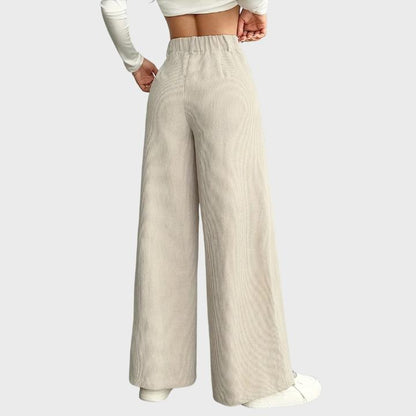 Women's Wide-Leg Corduroy Trousers