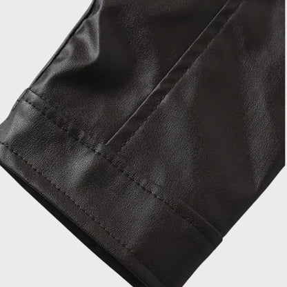 Men’s Casual Leather Motorcycle Jacket