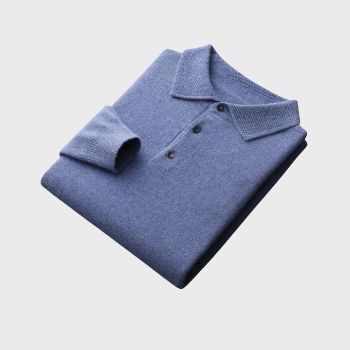 Men's Classic Wool Polo Pullover
