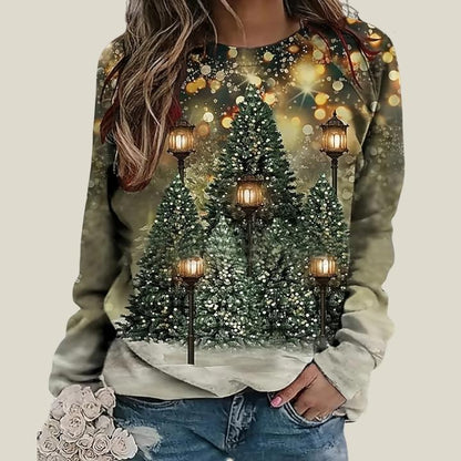 Women's Christmas Tree Crew Neck Sweatshirt