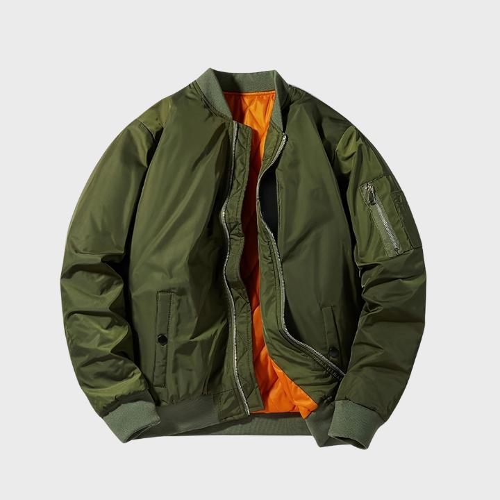 Men’s Casual Baseball Collar Bomber Jacket