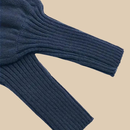 Women's Classic Ribbed High Collar Sweater