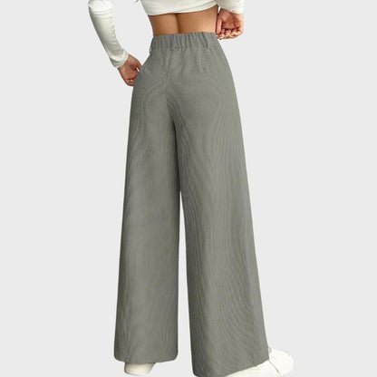 Women's Wide-Leg Corduroy Trousers