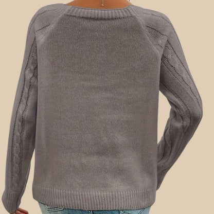 Women's Elegant Button-Front Knit Sweater
