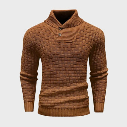Men’s Waffle Knit Button Sweater