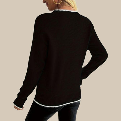 Women's Snowflake Crew Neck Knit Sweater