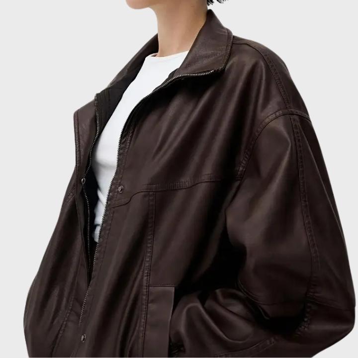 Women’s Retro High Neck Oversized Jacket