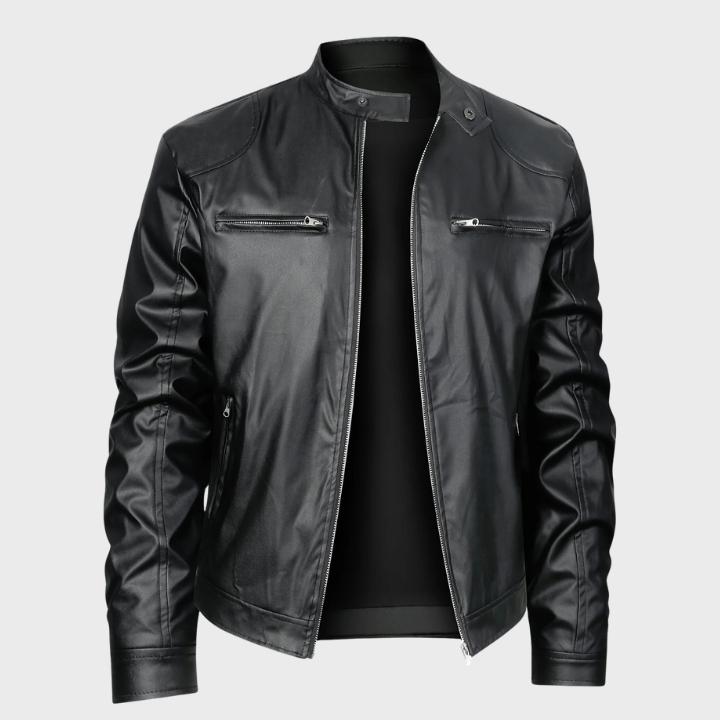 Men’s Casual Leather Motorcycle Jacket