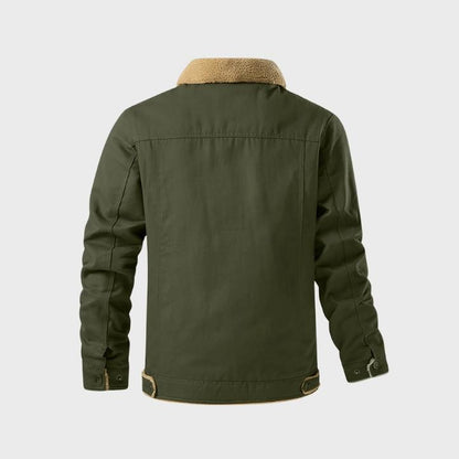 Men’s Casual Button-Up Fleece Jacket