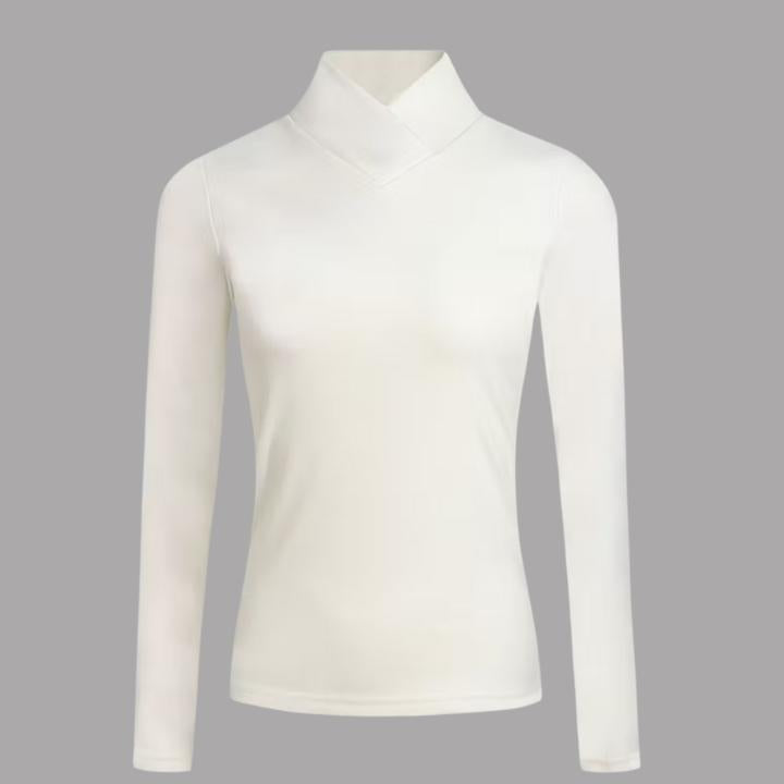 Warm High-Neck Long-Sleeve Knit Top