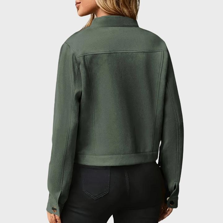 Women's Classic Suede Button Jacket