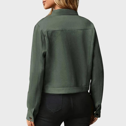 Women's Classic Suede Button Jacket