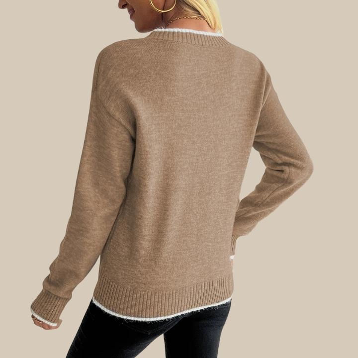 Women's Snowflake Crew Neck Knit Sweater