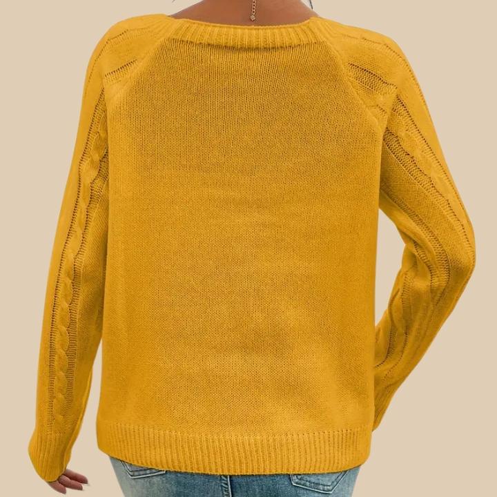 Women's Elegant Button-Front Knit Sweater